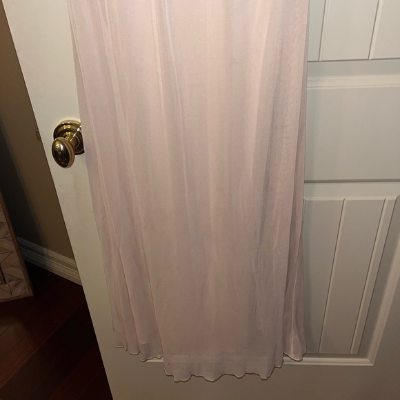 Light pink formal prom party long dress great condition worn 1 time size 3 - Picture 3 of 6